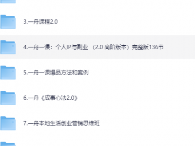 李一舟全套课程合集【内含199元AI课程】【目前全网已下架】