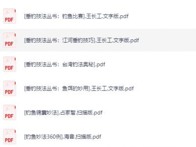 钓鱼技法、经验、工具类电子书【电子书】【多格式】
