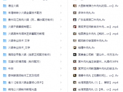 各种火锅类24种美食技术教程