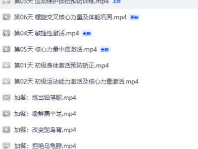 21天儿童好体态养成课25节